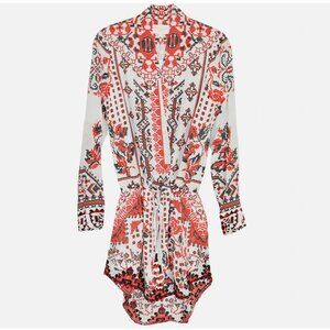 ROCOCO SAND BEDECK DRESS IN RED & WHITE PRINT BNWT EXTRA SMALL